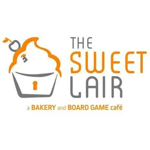 a logo for a bakery and board game cafe