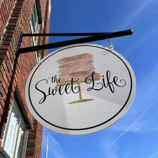 a sign for a cake shop