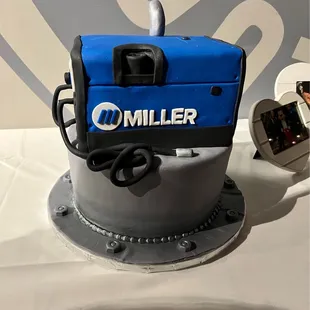 a cake made to look like a milling machine