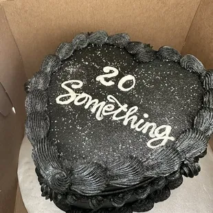 a 50th cake in a box