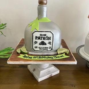 The birthday cake.