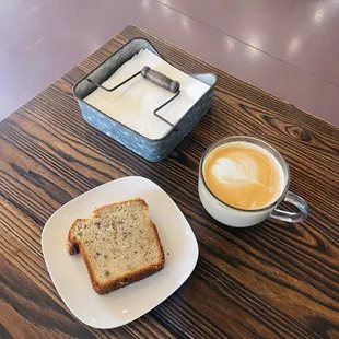 Banana Loaf and Latte