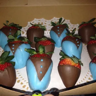 Blue tux strawberries