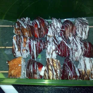 Strawberry shortcake skewers