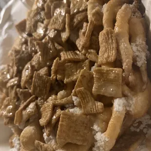 a close up of a sandwich