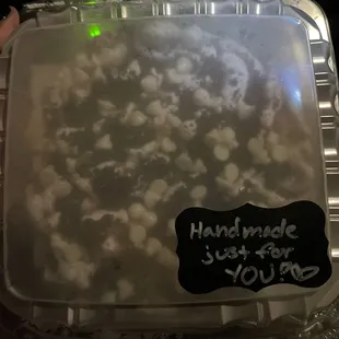 Love the personal touch! Cookies and Cream Funnel Cake was delicious