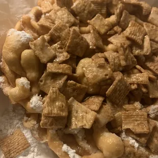 Caramel crunch funnel cake