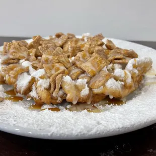 Carmel Crunch Funnel Cake