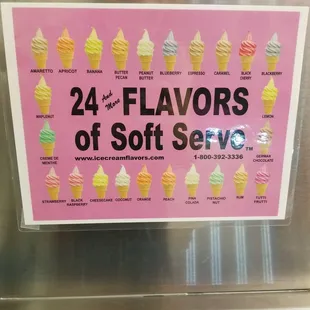 The 24 flavors, there were six more rotating flavors this night too.