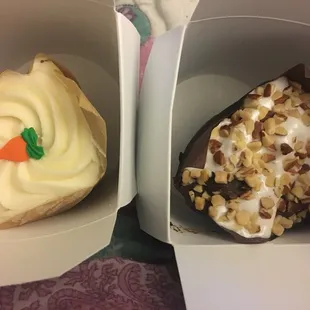 two pastries in a box