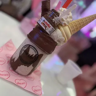 a chocolate ice cream sundae