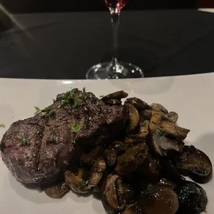 Filet Mignon and Sauteed Mushrooms
