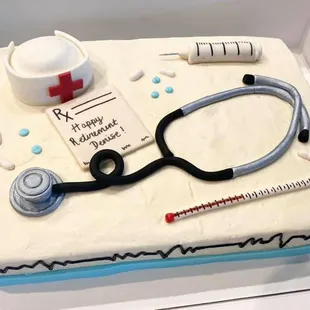 Custom Nurse Retirement Cake