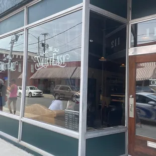 Outside, business hours
