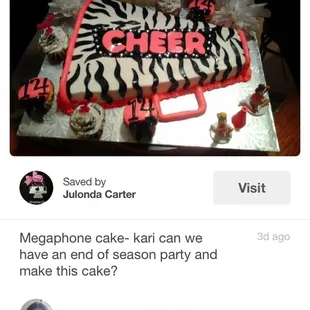 This is a picture of the sort of cake I was wanting