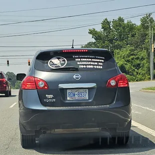 the back of a car