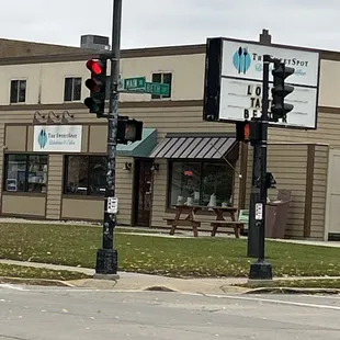 the corner of the street