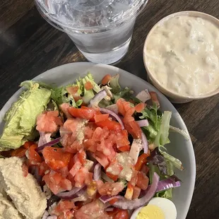 Power salad and potato soup
