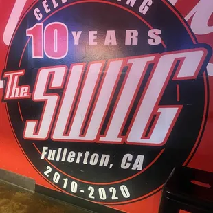 a sign for the swig
