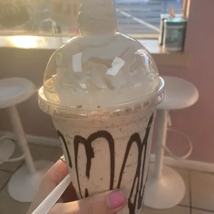 Espresso brownie milkshake