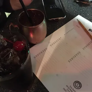 Moscow mule, cherry coke and movie trivia