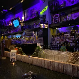 Wine and bar view