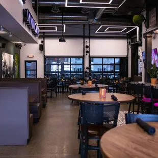 the inside of a restaurant