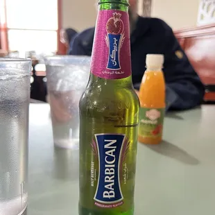 a bottle of beer on a table