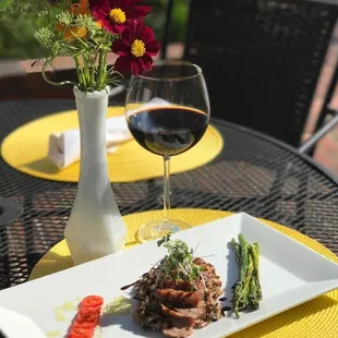 Patio dining is offered during nice weather and is pet friendly.