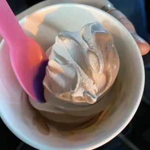 Soft serve icecream, new this year. Used to be a full cup. This is $5.