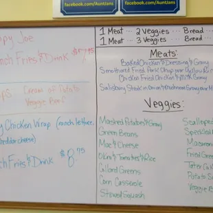 You can find their daily specials on their FB Page.