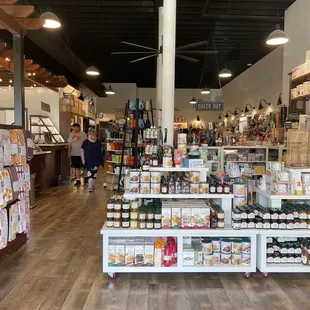 Shop area where you can buy local goods, wine, food, decor, etc.