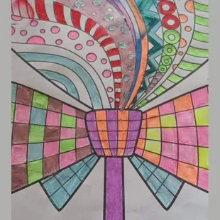 a drawing of a bow tie