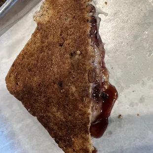 Grilled cheese with blackberry jam
