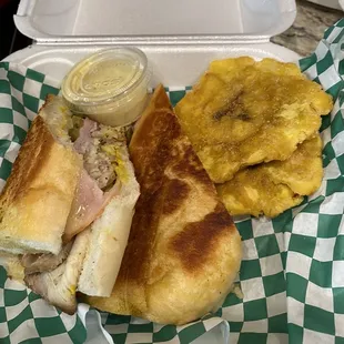 Cuban and tostones.