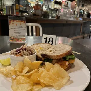 Chicken sandwich. It was delicious!