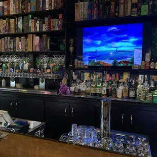 Note the beer taps and 3D printed purple octopus bottle holder