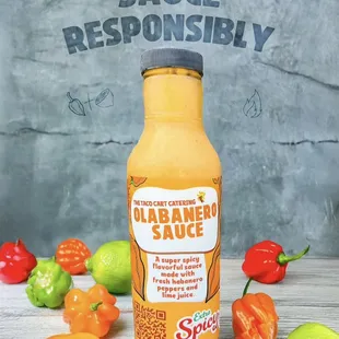 Our latest presentation and yet spiciest "Olabanero Sauce" has become a hit and pairs well with our chicken tacos!