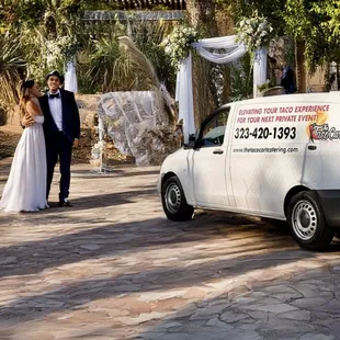 We cater weddings and we use enclosed vehicles keeping food and equipment safe and clean!