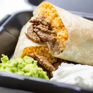 Freshly Made Flour Tortilla - Grilled Steak Burrito