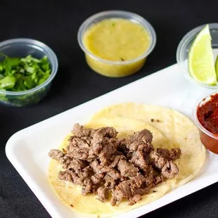 Freshly Made Corn Tortilla - Grilled Steak Taco