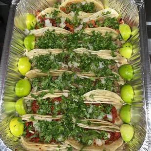 Taco Tuesday specials $1.25 Street tacos, certain meats only.