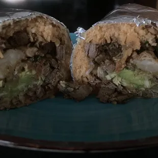 Surf. And turf burrito.