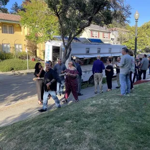 Marta's taco truck in front of the house. She's the bomb!