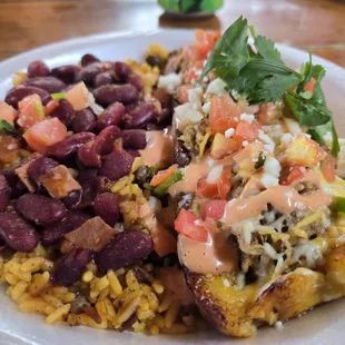 Pork Canaos with Spanish Rice and RedBeans