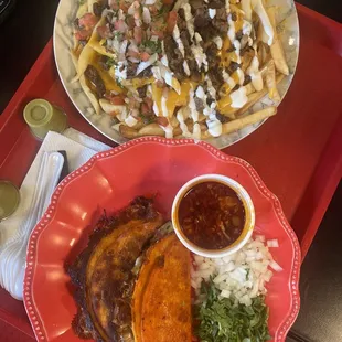 Queza birria tacos &amp; carne asada fríes were delicious!!!