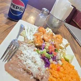 amazing Plato !! shrimp chilaquiles !!