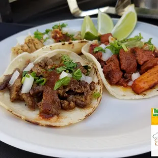 Steak, Chicken and Pork Tacos made to perfection!