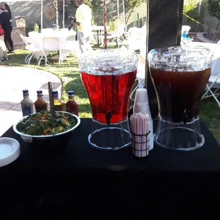 Part of our HOT Package, here is our salad and Mexican Aguas.