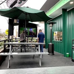 Patio with TVs